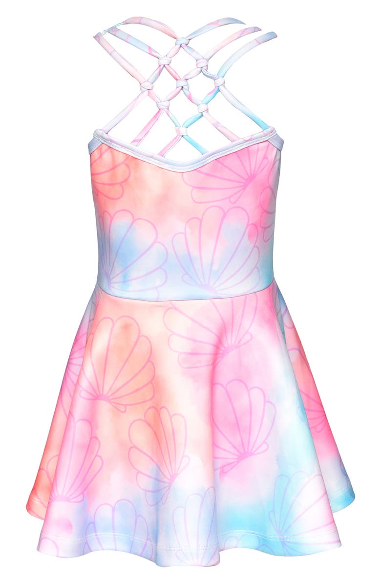 Baby Sara Kids' Mermaid Print Fit & Flare Dress, Alternate, color, 
