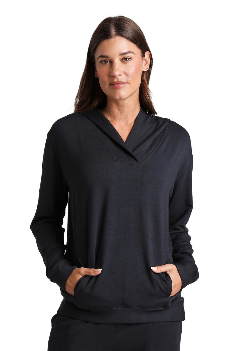 Losano Malibu Hoodie, Alternate, color, Black