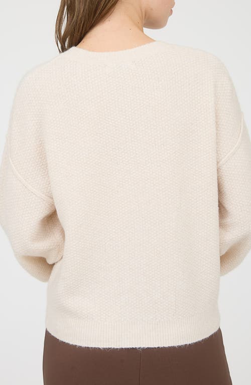 Blu Pepper Crewneck Button Down Cardigan In White
