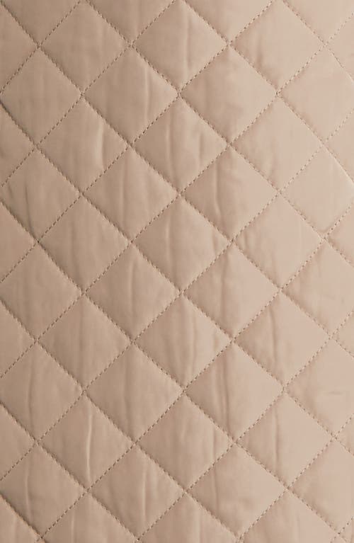 Gallery Quilted Jacket With Removable Hood In Brown