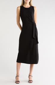 WEST K Sleeveless Side Tie Midi Dress