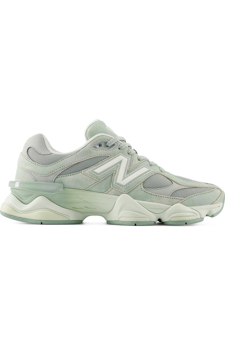 New Balance Gender Inclusive 9060 Sneaker, Alternate, color, Mosaic Green/ Sea Salt