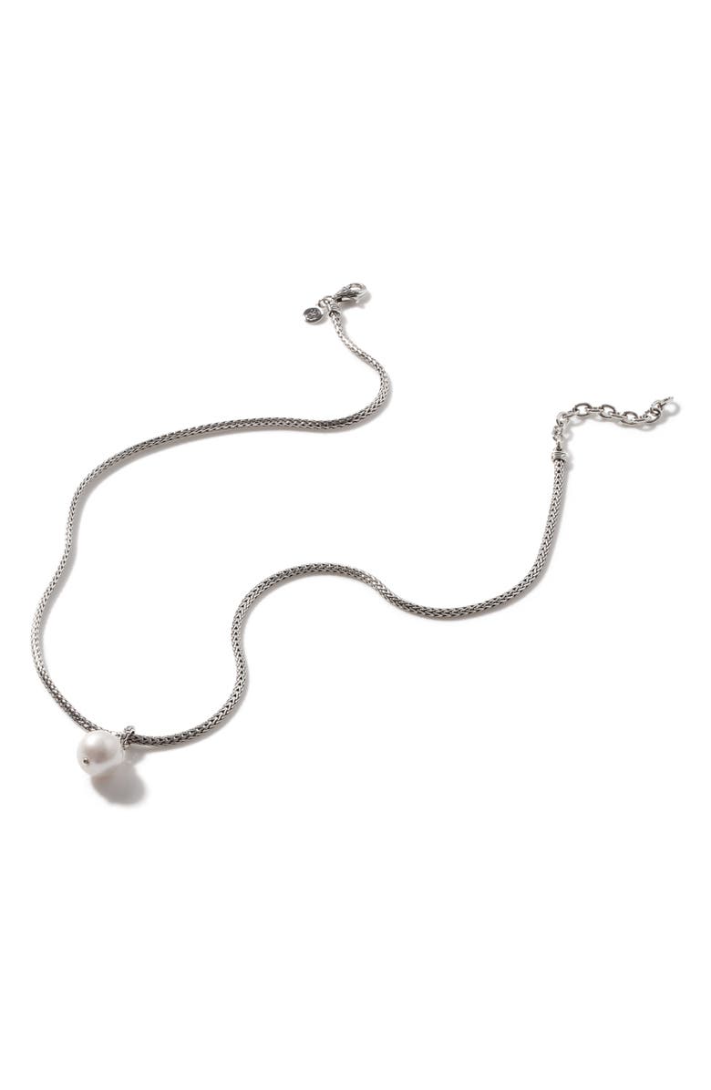 John Hardy Classic Chain Freshwater Pearl Pendant Necklace, Alternate, color,