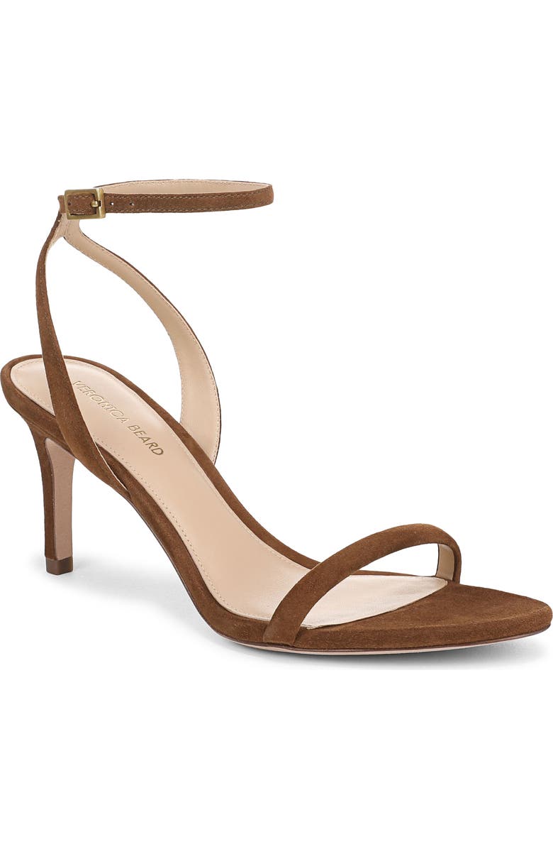 Veronica Beard Sylvie Ankle Strap Sandal, Main, color, Chestnut