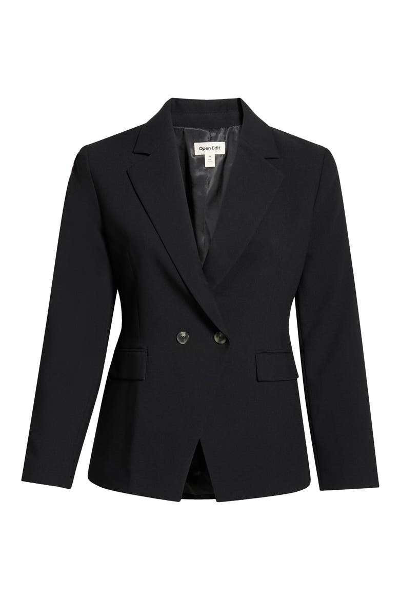 Icon Twill Hourglass Blazer, Alternate, color, BLACK