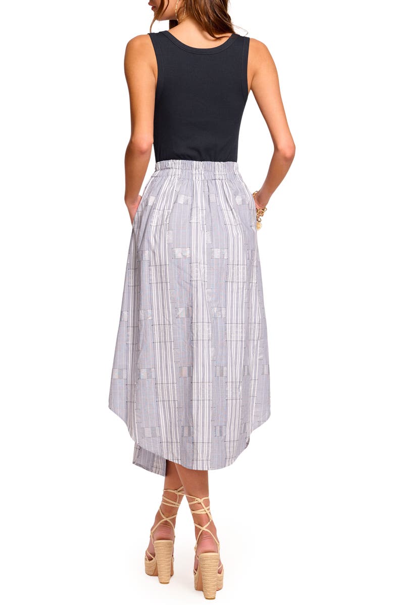 Ramy Brook Aralyn Mixed Media Dress, Alternate, color, Navy Patchwork