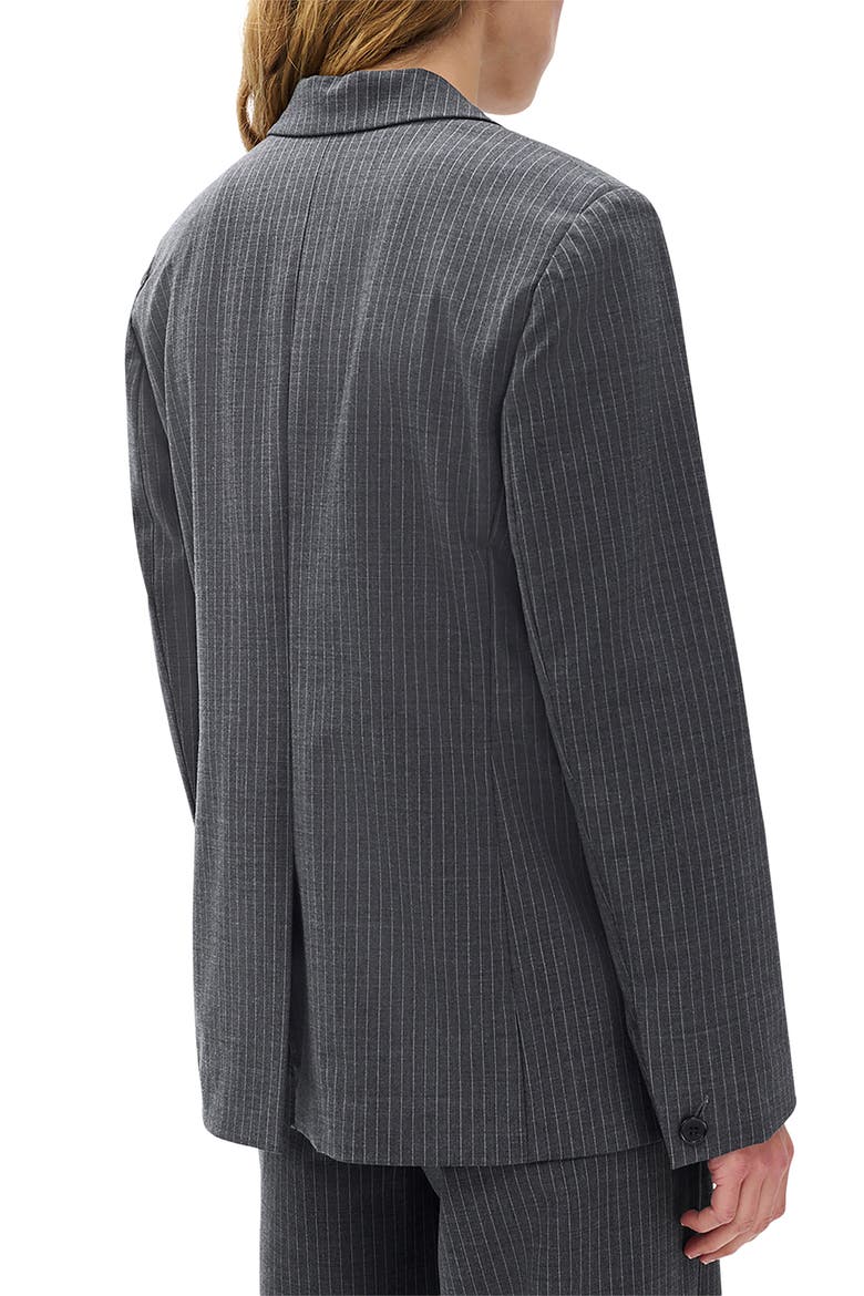 Jennifer Wool Blend Pinstripe Blazer & Vest Set, Alternate, color, GRESP