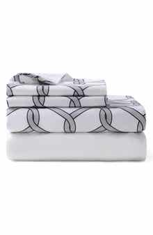 Chain Link Print Cotton Sateen Sheet Set