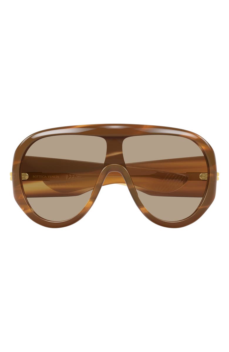 Bottega Veneta 99mm Pilot Sunglasses, Main, color, Havana