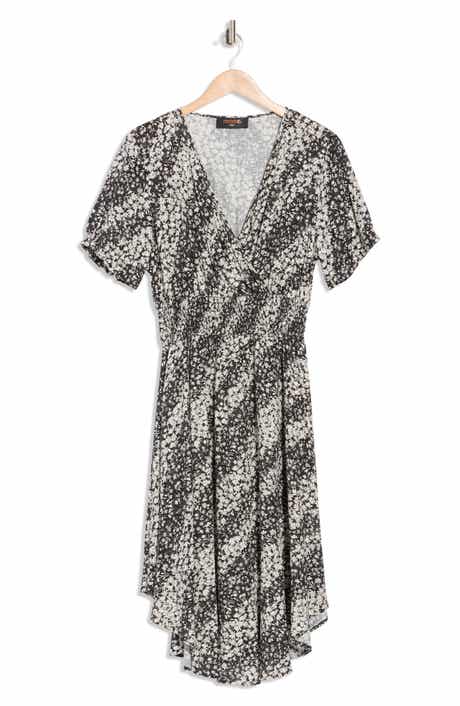 Renee C Short Sleeve Smocked Waist Midi Dress