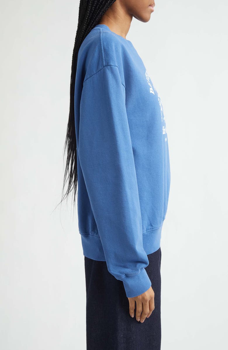 Sporty & Rich Beverly Hills Riding Club Graphic Sweatshirt, Alternate, color, Pier Blue