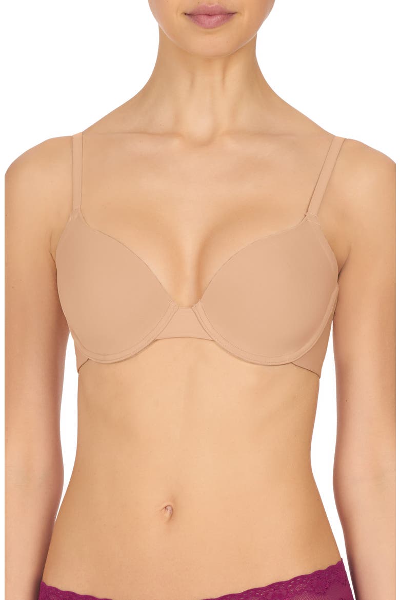 Minimal Contour Underwire Demi Bra, Main, color, CAFE