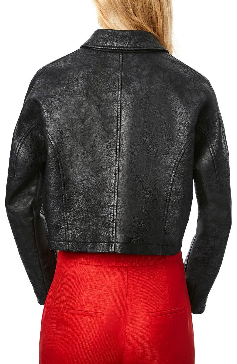 Bernardo Bleecker Faux Leather Moto Jacket, Alternate, color, Black