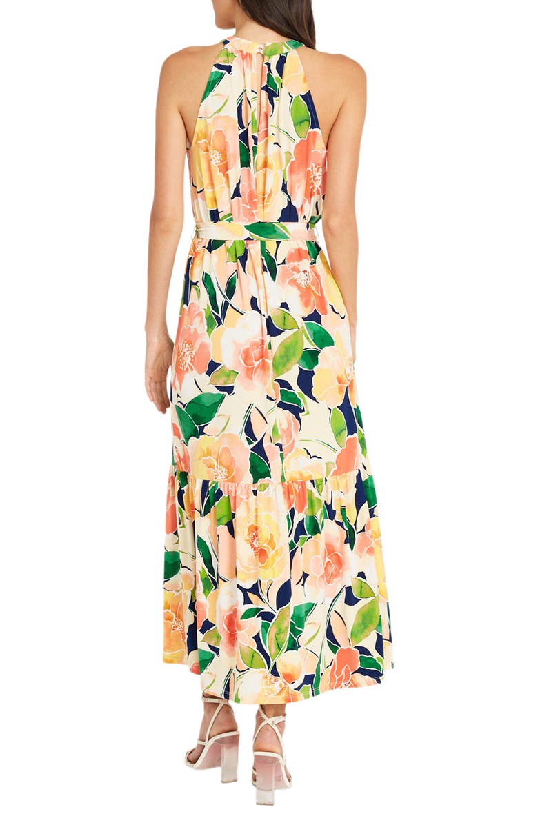 Maggy London High Neck Maxi Dress, Alternate, color,
