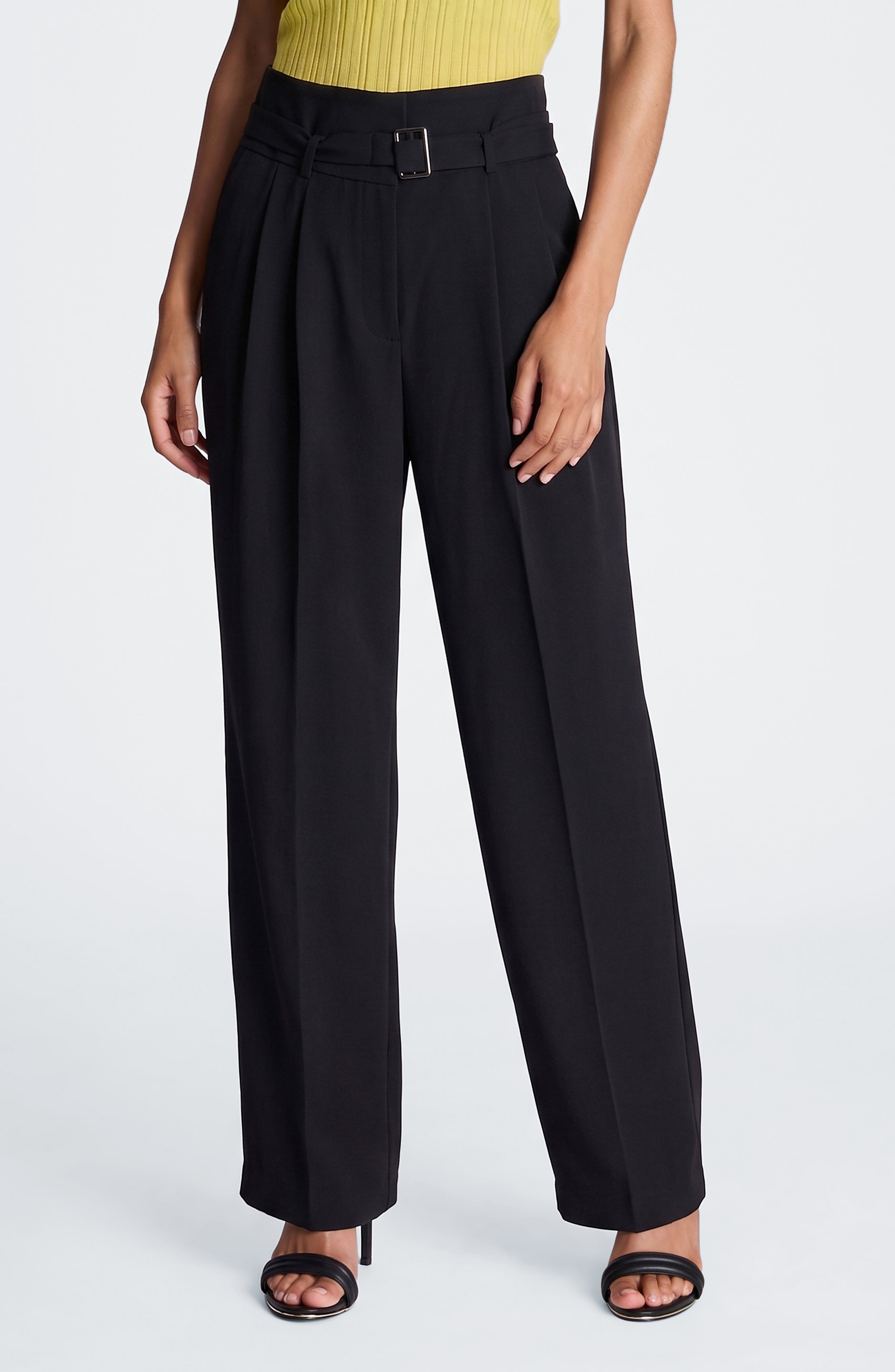 Belted Wide Leg Pants