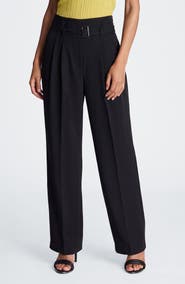 Kenneth Cole Belted Wide Leg Pants