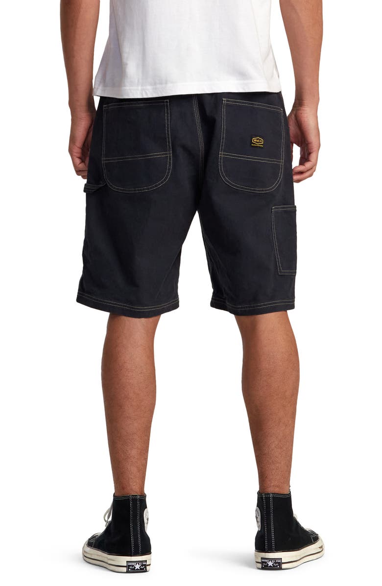 RVCA Americana Elastic Waist Stretch Cotton Carpenter Shorts, Alternate, color, 