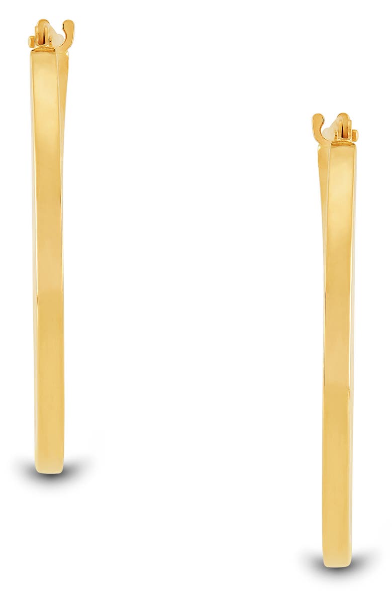 Frankie & Zoe Tube Hoop Earrings, Alternate, color, Yellow Gold