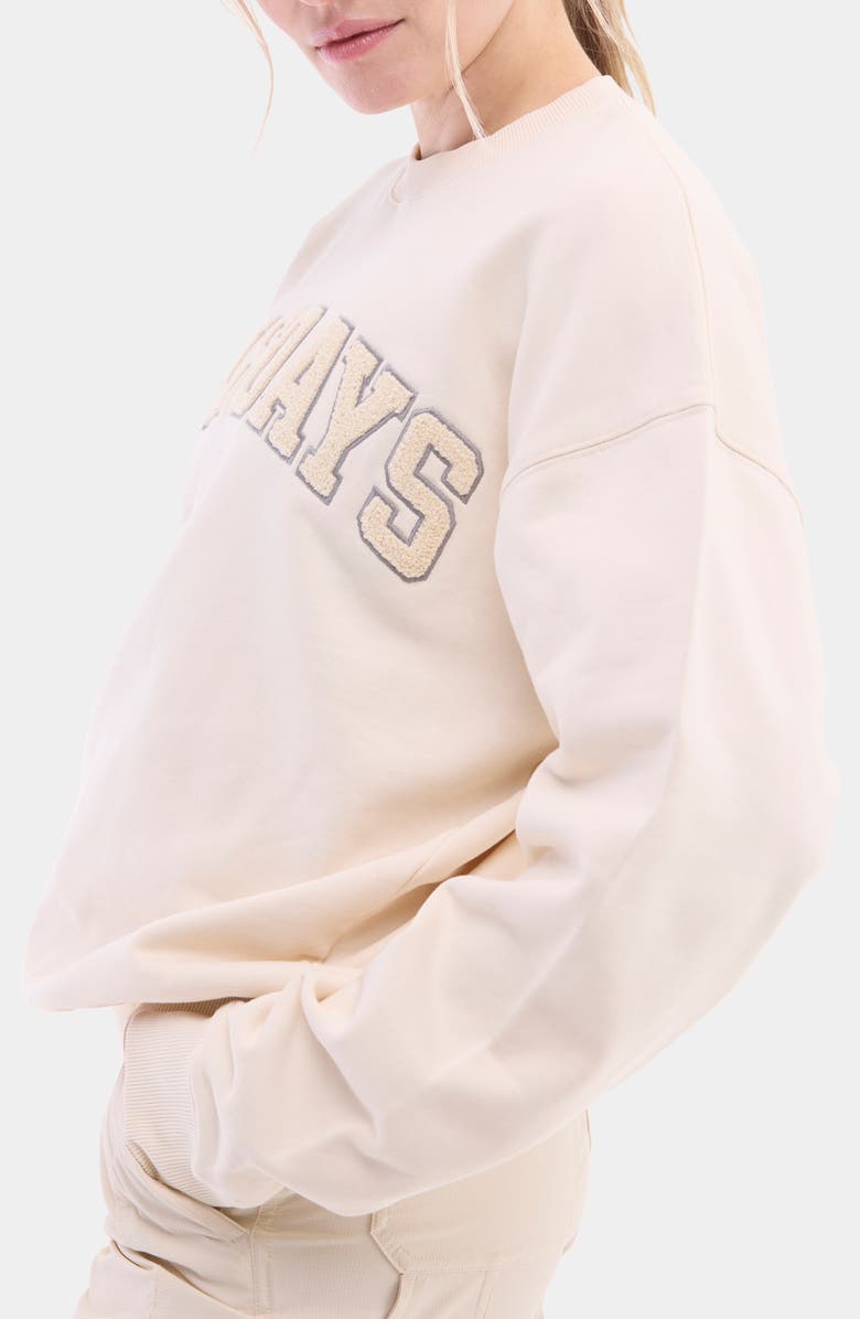 Halfdays Cotton Graphic Sweatshirt, Alternate, color, Oatmilk