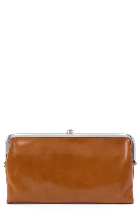 Lauren Leather Double Frame Clutch