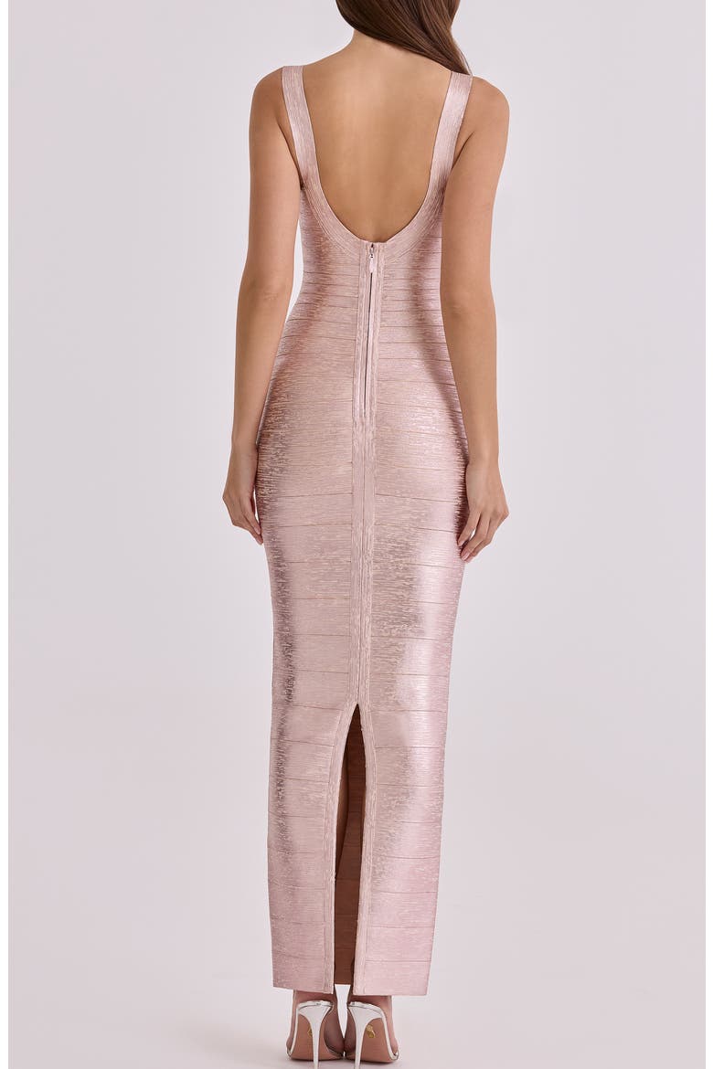 pink and gold bandage dress House of CB Rose Gold Bandage Dress by House of CB