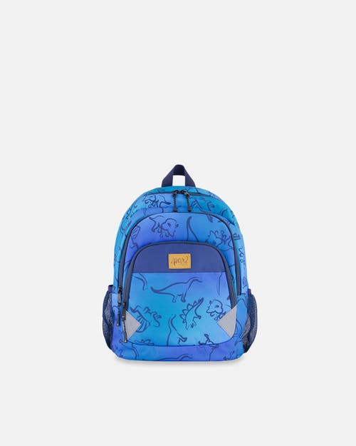 Deux Par Deux Little Kids Backpack Dinosaur In Blue