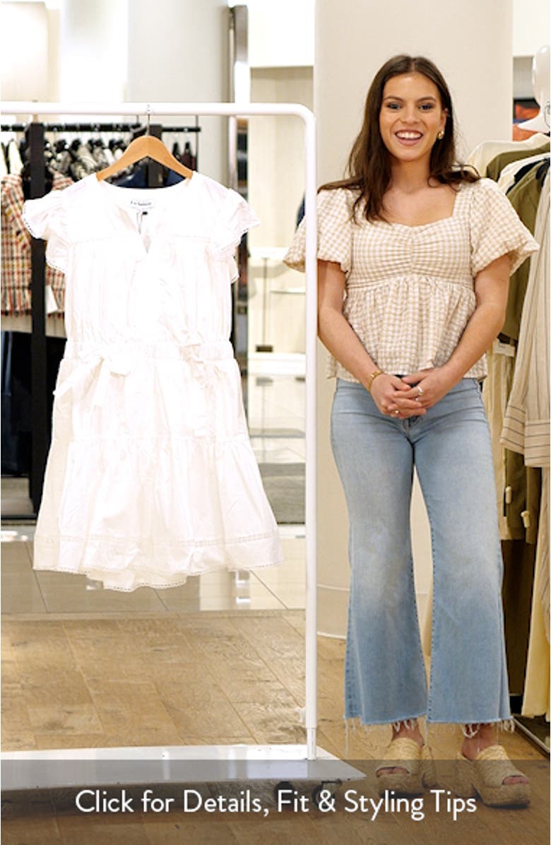 Isabella Bow Detail Cotton Poplin Minidress, sales video thumbnail