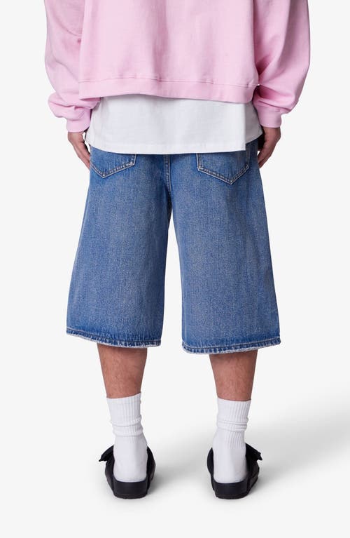 Mnml Ultra Baggy Denim Shorts In Blue