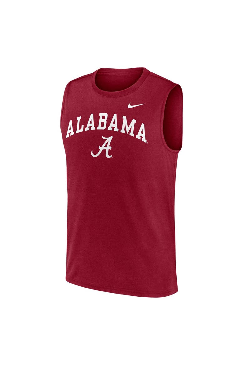 Men's Nike Crimson Alabama Crimson Tide Primetime Legend Arch Dri-FIT Muscle Tank Top, Alternate, color, Crimson