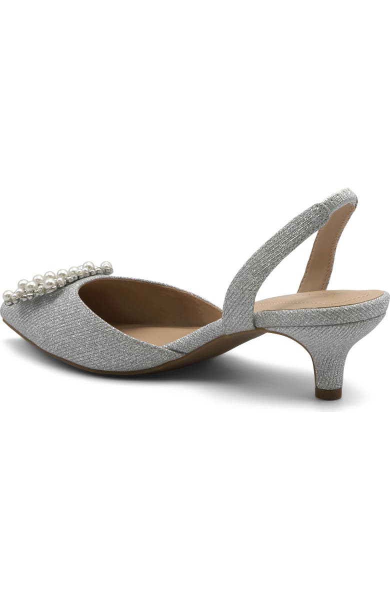 Adrienne Vittadini Suza Slingback Pump, Alternate, color, Silver-Sf