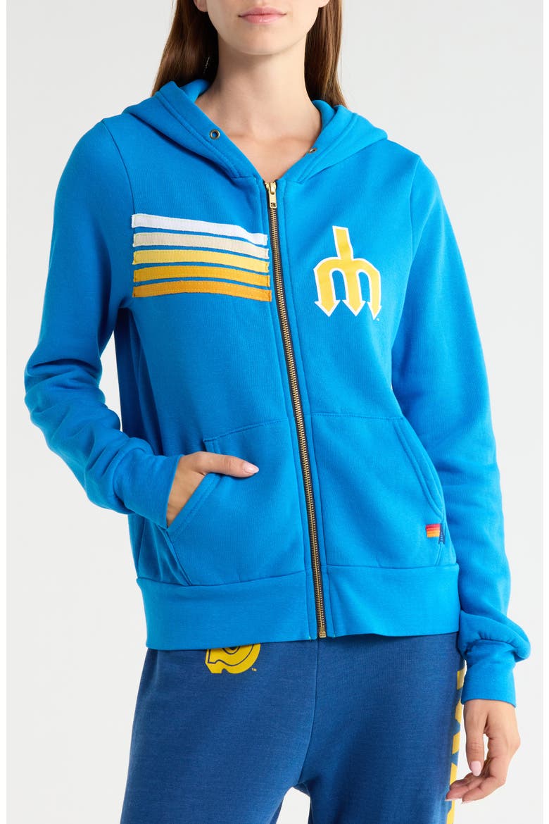 Seattle Mariners Graphic Full Zip Hoodie, Alternate, color, ADVENTURE BLUE