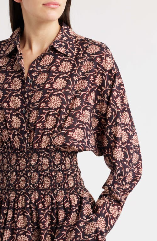 Madewell Sophia Jaipur Floral Long Sleeve Mini Shirtdress