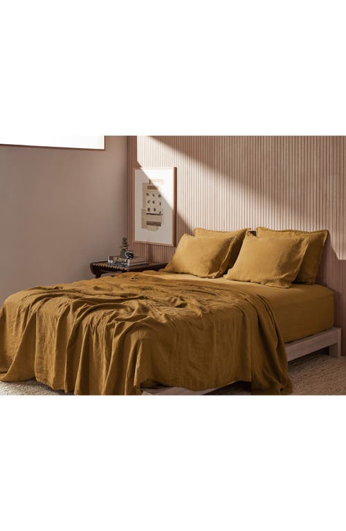Parachute Linen Flat Sheet In Brown