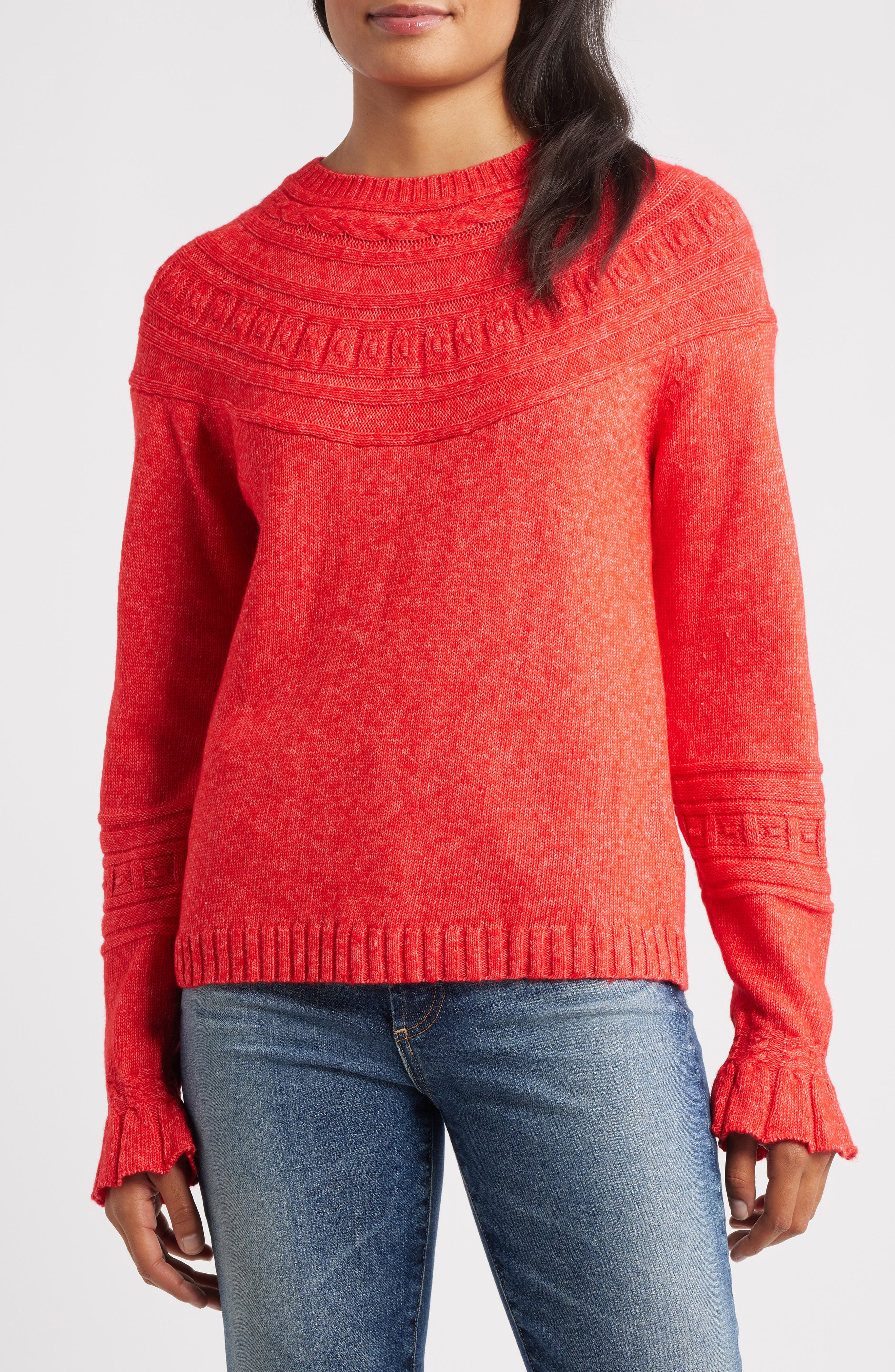 NIC+ZOE Textural Dot Cozy Sweater