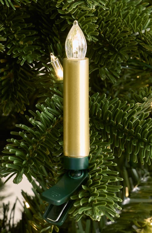 Balsam Hill Gold Color-changing Christmas Tree Candle Set In Green