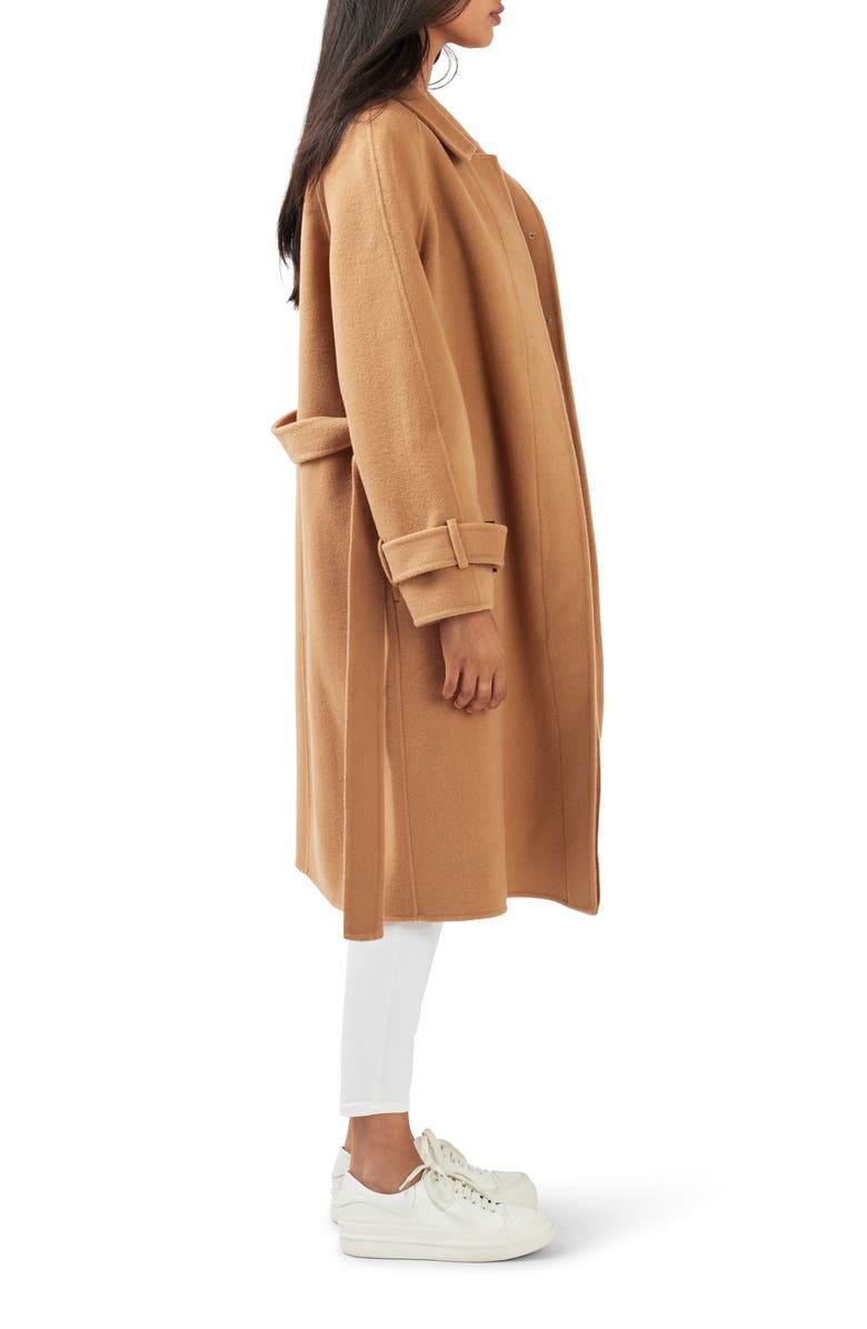 Belle & Bloom Shore to Shore Belted Wool Coat, Alternate, color, Camel