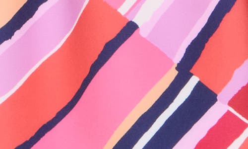 Vince Camuto Fit & Flare Scuba Dress In Pink Multi