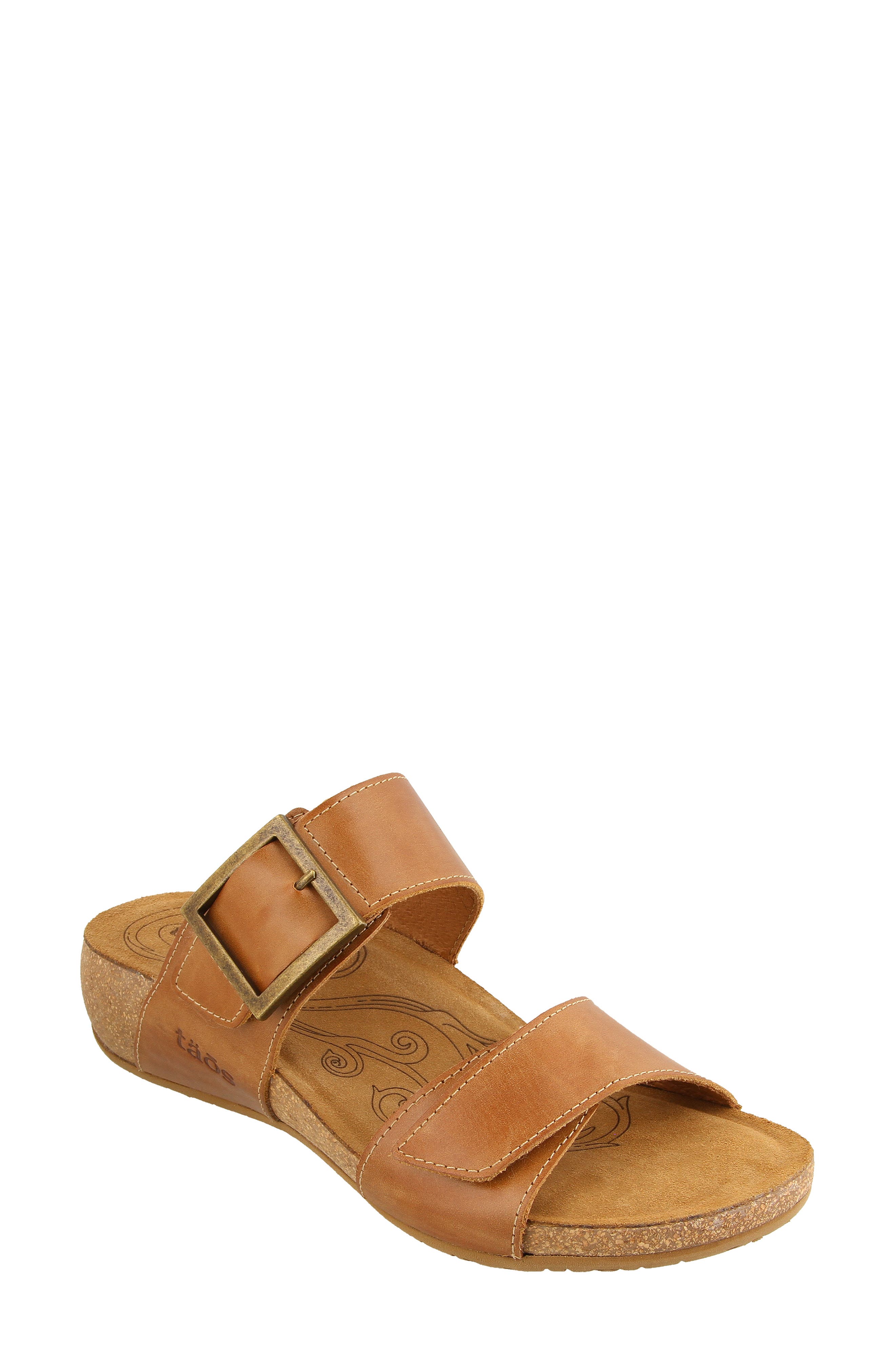 My Dear Slide Sandal, Main, color, HAZELNUT LEATHER