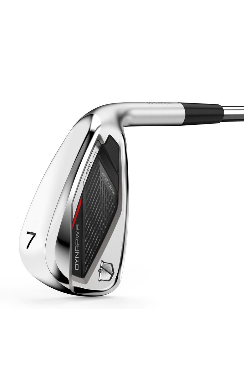 WILSON Dynapower Max Left Hand Mens Steel Irons - 5-PW GW / Kbs Max Hl / Regular, Alternate, color, Silver