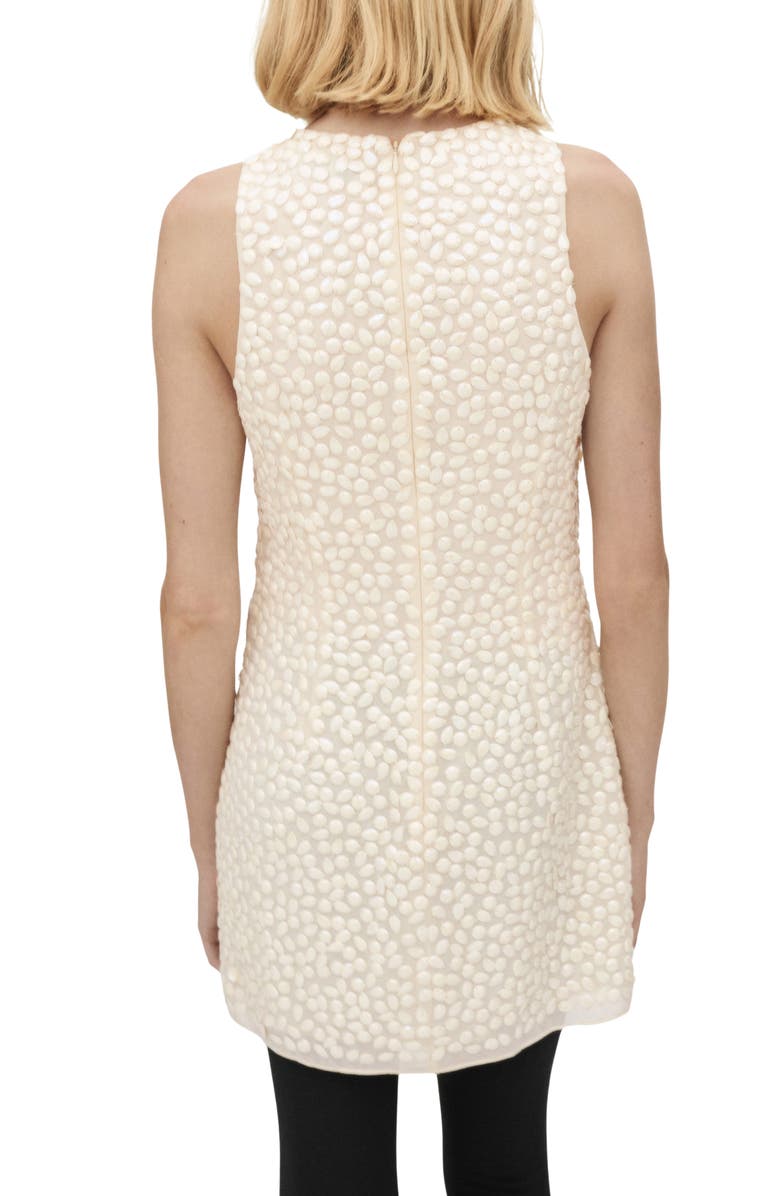 MANGO Beaded Sleeveless Shift Dress, Alternate, color, 