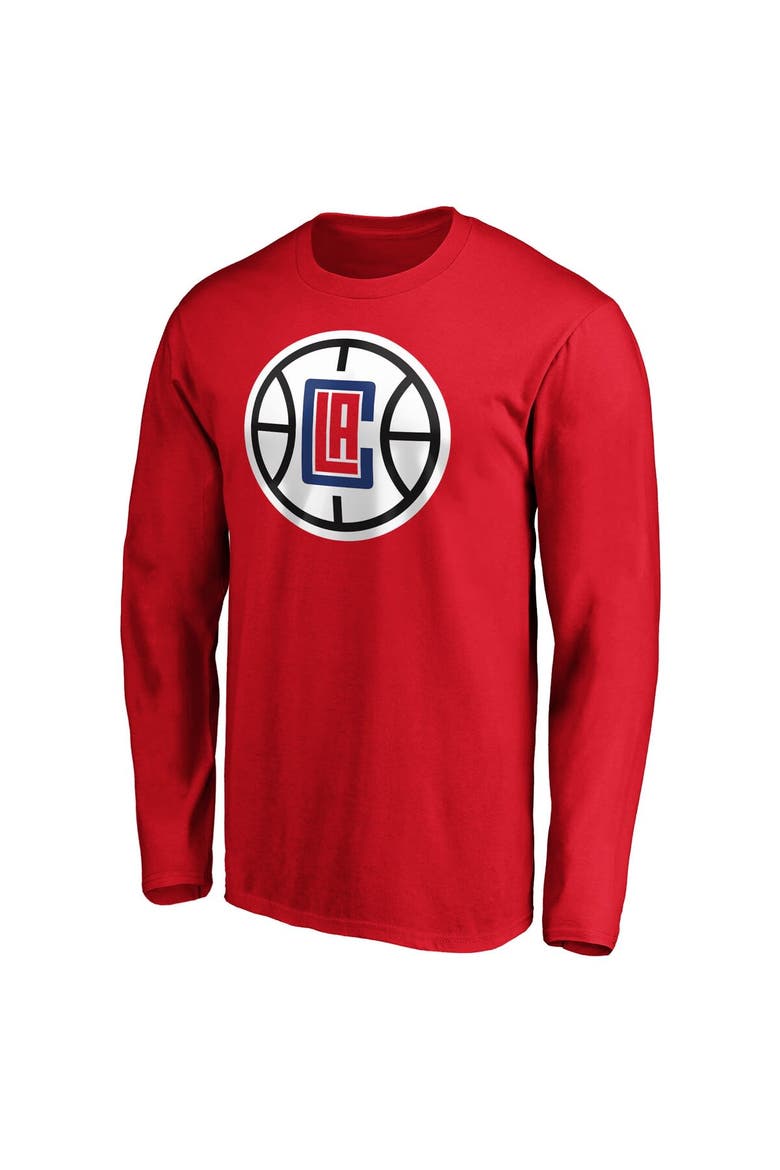 Men's Fanatics Branded Kawhi Leonard Red LA Clippers Team Playmaker Name & Number Long Sleeve T-Shirt, Alternate, color, Red