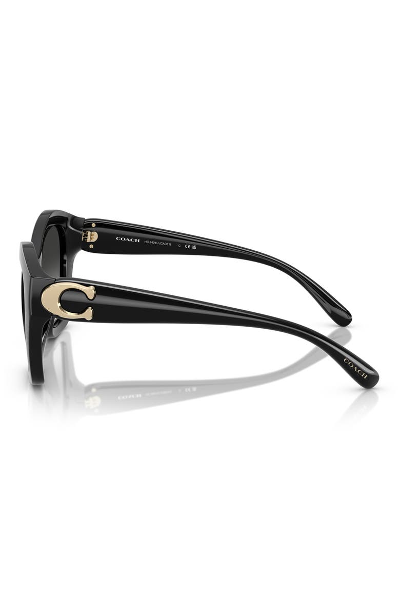 54mm Gradient Round Sunglasses, Alternate, color, BLACK / GREY GRADIENT