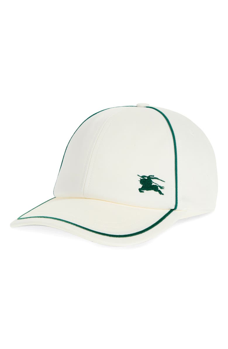 Burberry EKD Embroidered Adjustable Baseball Cap, Main, color, Chalk White