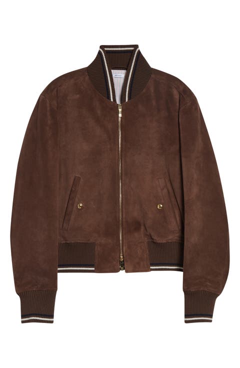 Suede Bomber Jacket
