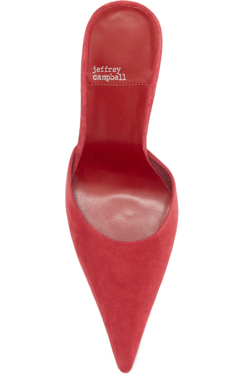 Jeffrey Campbell Robyn Pointed Toe Mule, Alternate, color, Deep Rose Suede