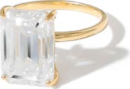 YS GEMS Emerald Cut Lab Created Moissanite Statement Ring
