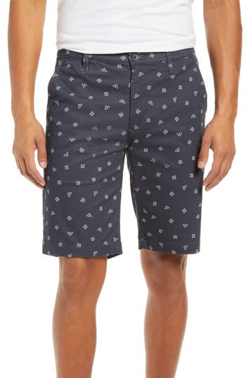 Ag Griffin Geo Print Flat Front Shorts