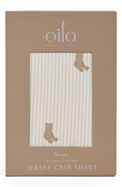 Print Organic Cotton Crib Sheet