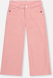 Deux par Deux Stretch Corduroy 5-Pocket Wide Leg Pants
