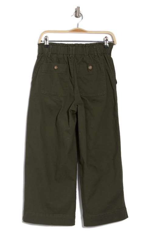 Shop Democracy High Waist Crop Wide Leg Pants In Caper